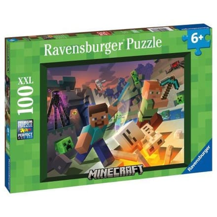 Ravensburger puzzel Monster Minecraft - Legpuzzel - 100 XXL stukjes