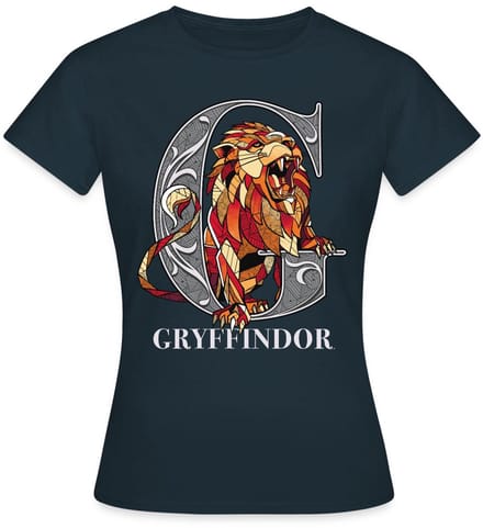 Harry Potter Gryffindor Coat of Arms Monochrome T-Shirt Dames