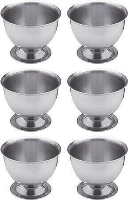 6 Eierdopjes RVS