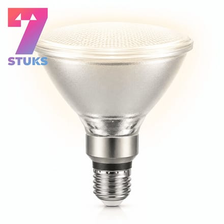 7x Reflector Halogeenlamp E27 - 80W - Warm Wit Licht (3000K) - 1000 lm - 2 jaar - Dimbaar - PAR38 - 38°