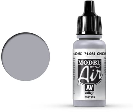 Vallejo Hobbyverf Acrylverf - 71064 Model Air Chrome - Acryl Verf flesje - 17 ml