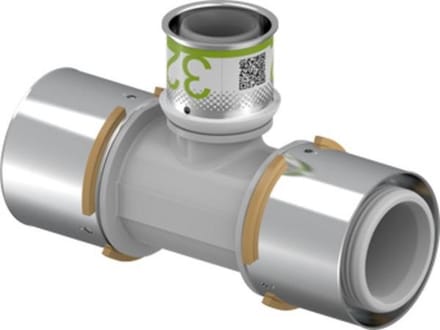 Uponor S-Press Plus PPSU pers composiet T-stuk verlopend 50x32x50mm