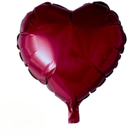 Folie ballon hart bordeauxrood 18 inch, feestjecreatief