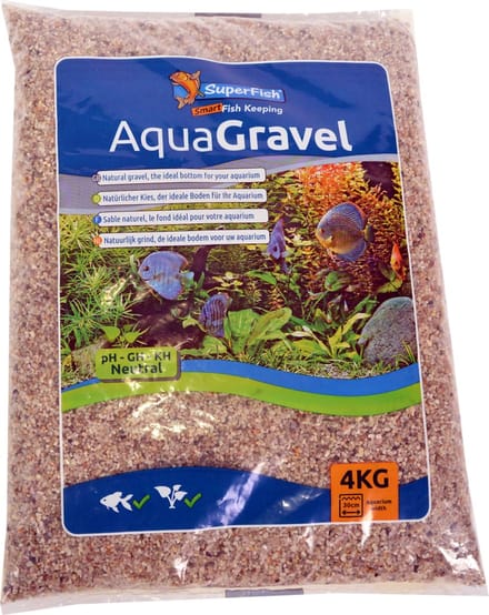 SuperFish Aqua Grind Licht aquariumgrind 4 kg | natuurlijke bodembedekking 1-2 mm 1-2MM