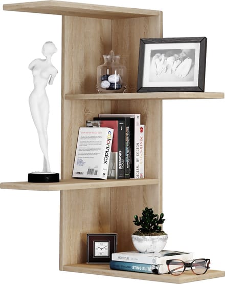 Houten wandplank Hangende plank Hoekplank Wandplank Plank Balos