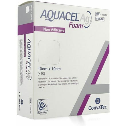 Aquacel AG Schuimverband Niet-Klevend 10x10cm 10 Verband(en)