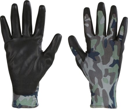 Dunne montagehandschoen Cerva camouflage groen 8/M - 6 paar