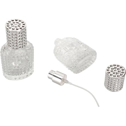 2 stuks Parfumsprayfles Dik Glas Ruitpatroon Transparant Navulbaar Lege Fles 30ml white