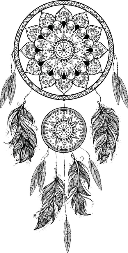 Muurstickers - Boheemse dromenvanger - Transparante achtergrond - 120x60cm