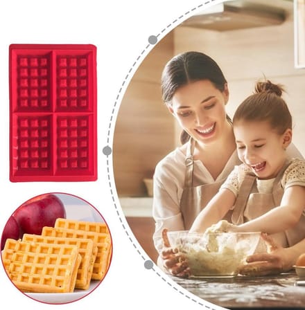 GEAR 3000® wafelmaker rechthoek - wafelijzer - wafelmaker - siliconen