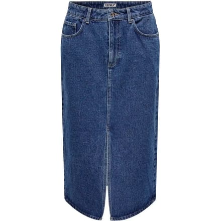 Midi-rokken Only 15319268 BIANCA-MEDIUM BLUE DENIM