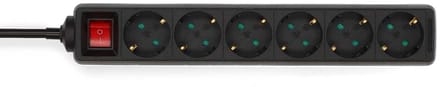 Nedis Stekkerdoos – 6-voudig – 5 m – Randaarde – 3680W – Type F – Wit