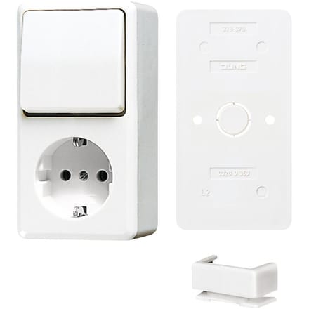 Jung Combi serie AP600 combinatie schakelaar stopcontact - B675AWW