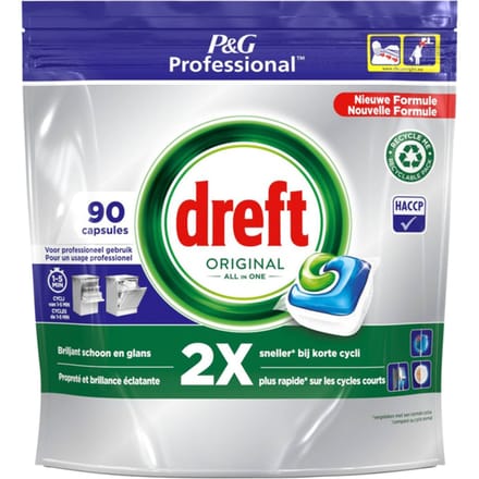 Dreft - Original - All in One - Vaatwastabletten - Regular - 90 stuks