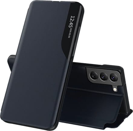 Hoesje geschikt voor Samsung Galaxy S22 - Techsuit eFold Book Case - Donkerblauw