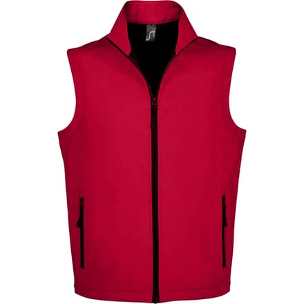 SOLS Unisex Race Softshell Gilet voor volwassenen (Peperrood)