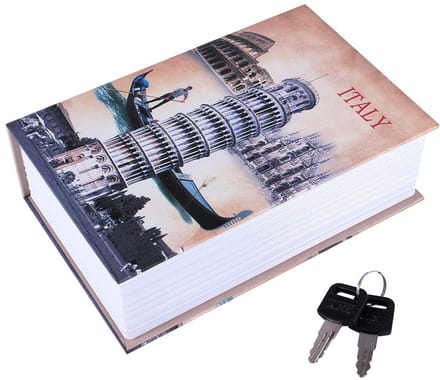 Dailygoods- Boek Safe - Verstevigd Metalen Constructie - Sleutelkluis