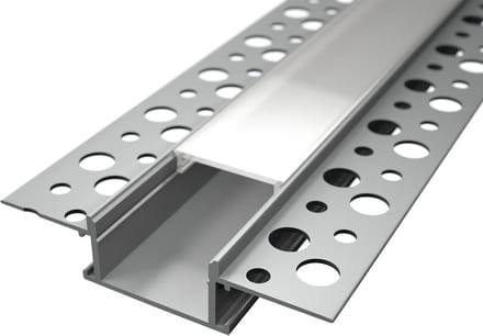 LED Strip Profiel - Brinton Profi - Aluminium - 2 Meter - 61.5x13.8mm - Inbouw Stuc/Tegel