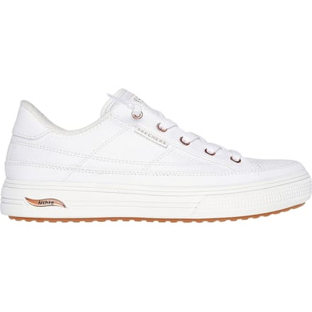 Skechers Arch Fit Arcade - Tot Ziens Katoenen Dames Witte Sneakers