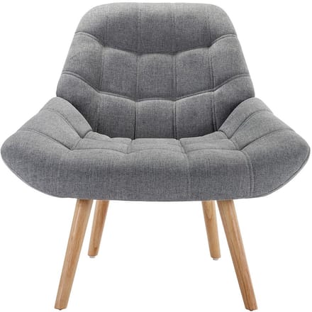 Vente-unique Fauteuil van grijze stof LUOSTO