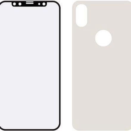 Mobilize Edge To Edge Gehard Glas Ultra-Clear Screen + Back Protector voor Apple iPhone XS - Zwart