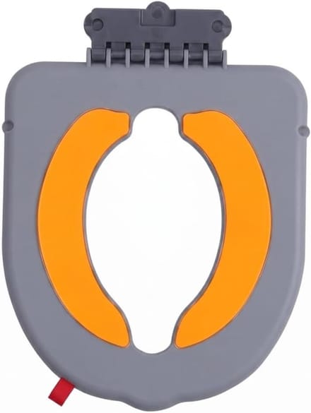 Kindertoiletbril - Hulp toiletbril - Zindelijkheidstraining - Flexibel TPE-kussen - 33 x 28 cm - Grijs