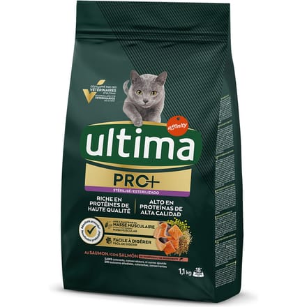 1,1 kg Ultima Cat PRO+ Sterilized zalm kattenvoer droog