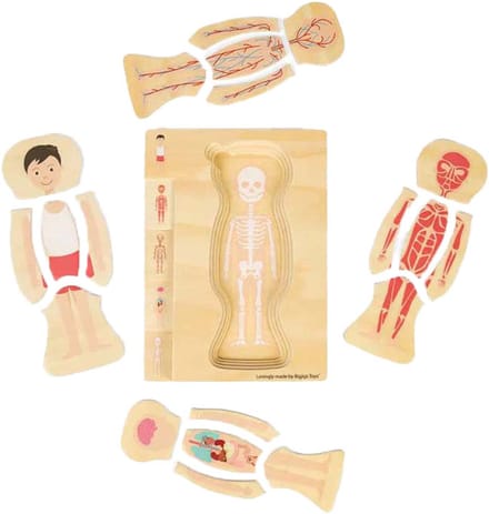 Bigjigs Houten Anatomiepuzzel - Jongen, 26st.