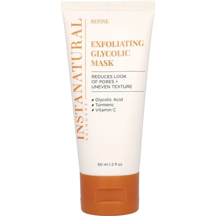 InstaNatural, Exfoliating Glycolic Beauty Mask, 2 fl oz (60 ml) white