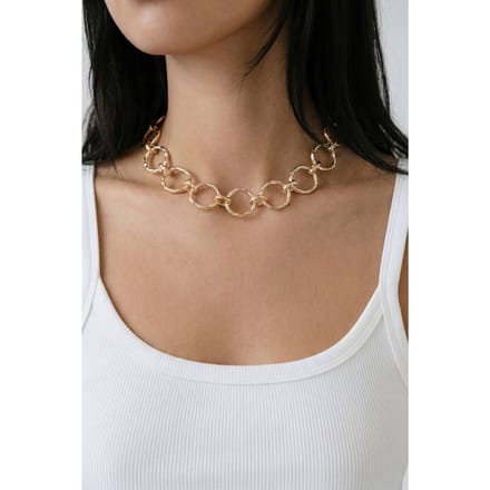 boohoo Dames Abstracte Schakelketting | Goud