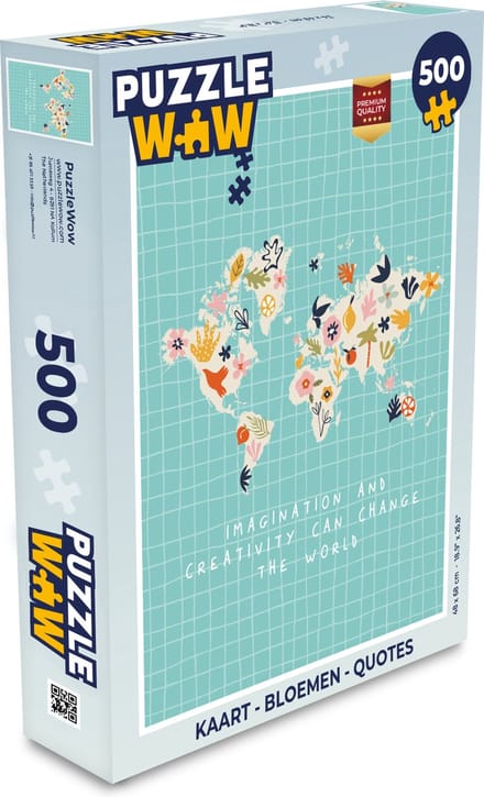 Puzzel Kaart - Bloemen - Quotes - Legpuzzel - Puzzel 500 stukjes