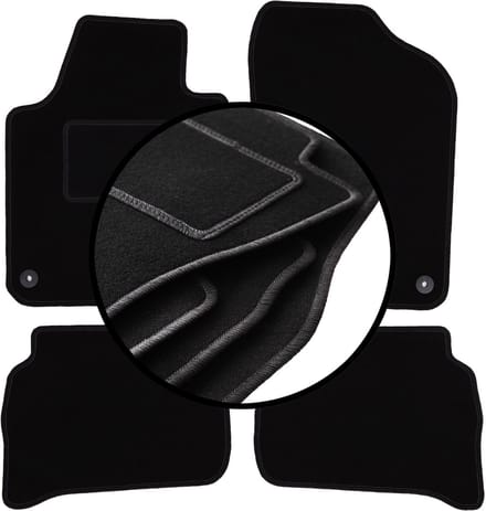 Complete set veloursmatten voor: Seat Ibiza IV 6J hatchback, ST, stationwagen (2008-2017)