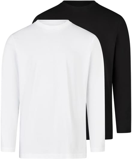 RAGMAN Heren longsleeve 2 pack Basic