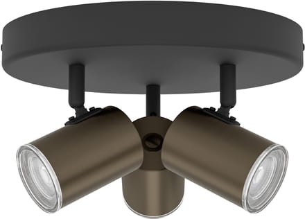 EGLO Consuma 1 Opbouwspot - GU10 - Ø 25 cm - Brons;Zwart