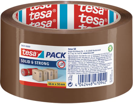 SOLID & STRONG 58641-00000-00 Pakband tesapack Bruin (l x b) 66 m x 50 mm 1 stuk(s)