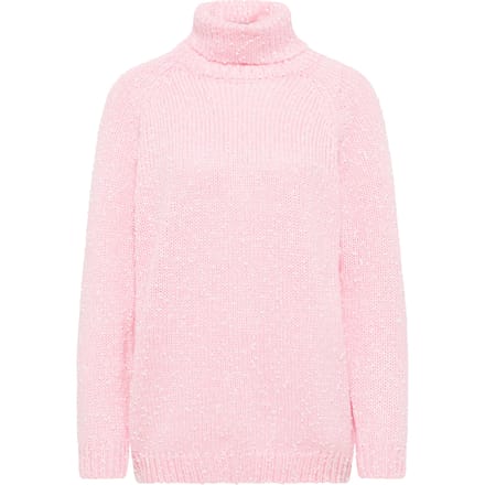 Mymo Gebreide trui Dames roze gebroken wit
