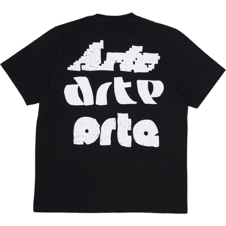 Mannen T-shirt Multi Logo Print Tee Black