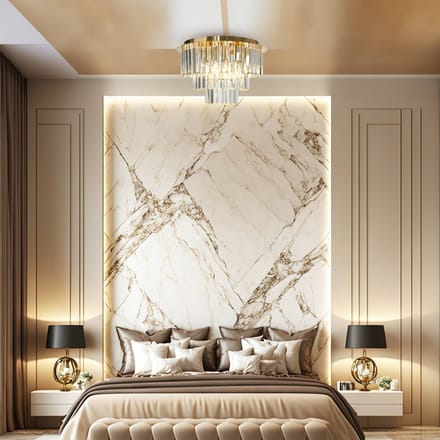 Milagro Lighting Plafondlamp Milano, Ø 45 cm, goud/kristal, glas, 6 x E14