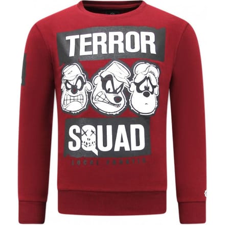 Heren Sweater met Print - Terror Beagle Boys - Bordeaux