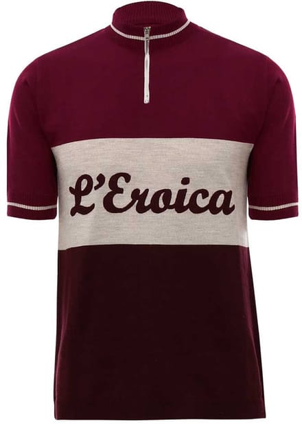 Santini Eroica Official Wool Korte Mouw Wielertrui Rood M Man