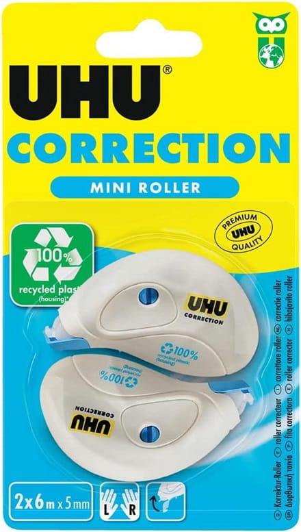 Mini Correctieroller Set van 2 | Snel, Schoon en Nauwkeurig | 6m x 5mm
