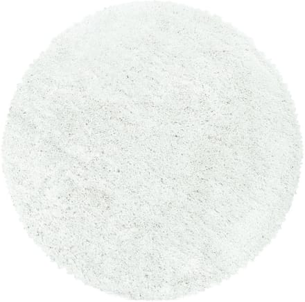 Extra hoogpolig shaggy vloerkleed Fluffy - rond - wit - 120x120 cm