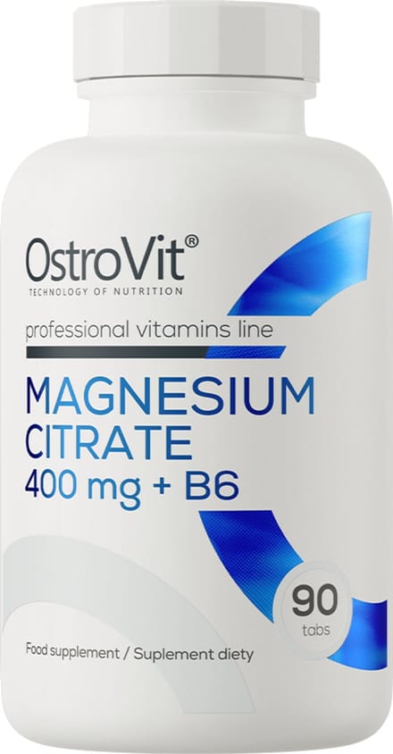OstroVit - Magnesium Citrate 400 mg + B6 - 90 tablets - Magnesium & Vitamine B6 - Supplement