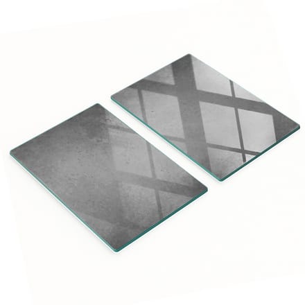 Multifunctionele decoratieve keukenplanken van gehard glas en beton, 2x40x52 cm
