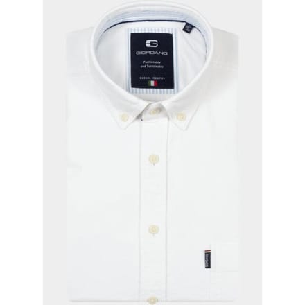 Giordano Overhemd heren Wit Brando Long Sleeve Button Dow 617052/10
