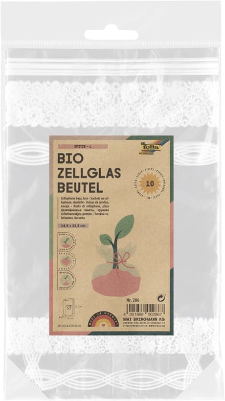 folia cellofaanzak piekdruk, maat: (B)180 x (H)300 mm
