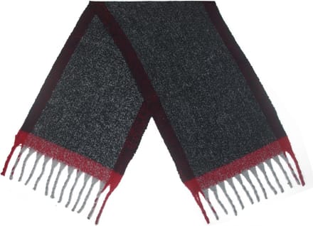 Cwi Sjaal Gemêleerd Dames 190 X 50 Cm Polyester Rood/zwart