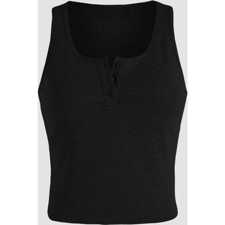 Basis Knop Gedetailleerde Crop Top