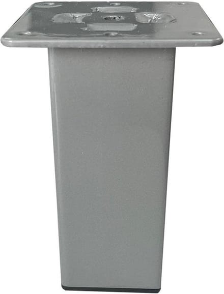 FLE - Stalen meubelpoot grijs vierkant 5 bij 5 cm en hoogte 13 cm