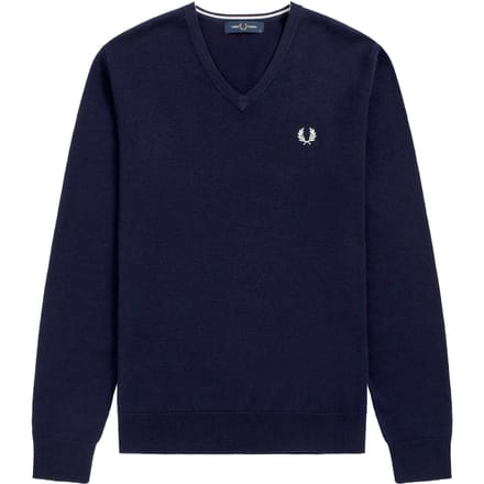 Fredperry Fp Klassieke Trui Met V-Hals Blauwe Trui